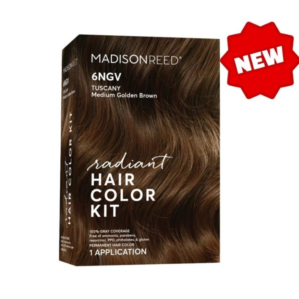 Madison Reed Permanent Hair Color Tuscany Brown - 6NGV Medium Golden Brown New